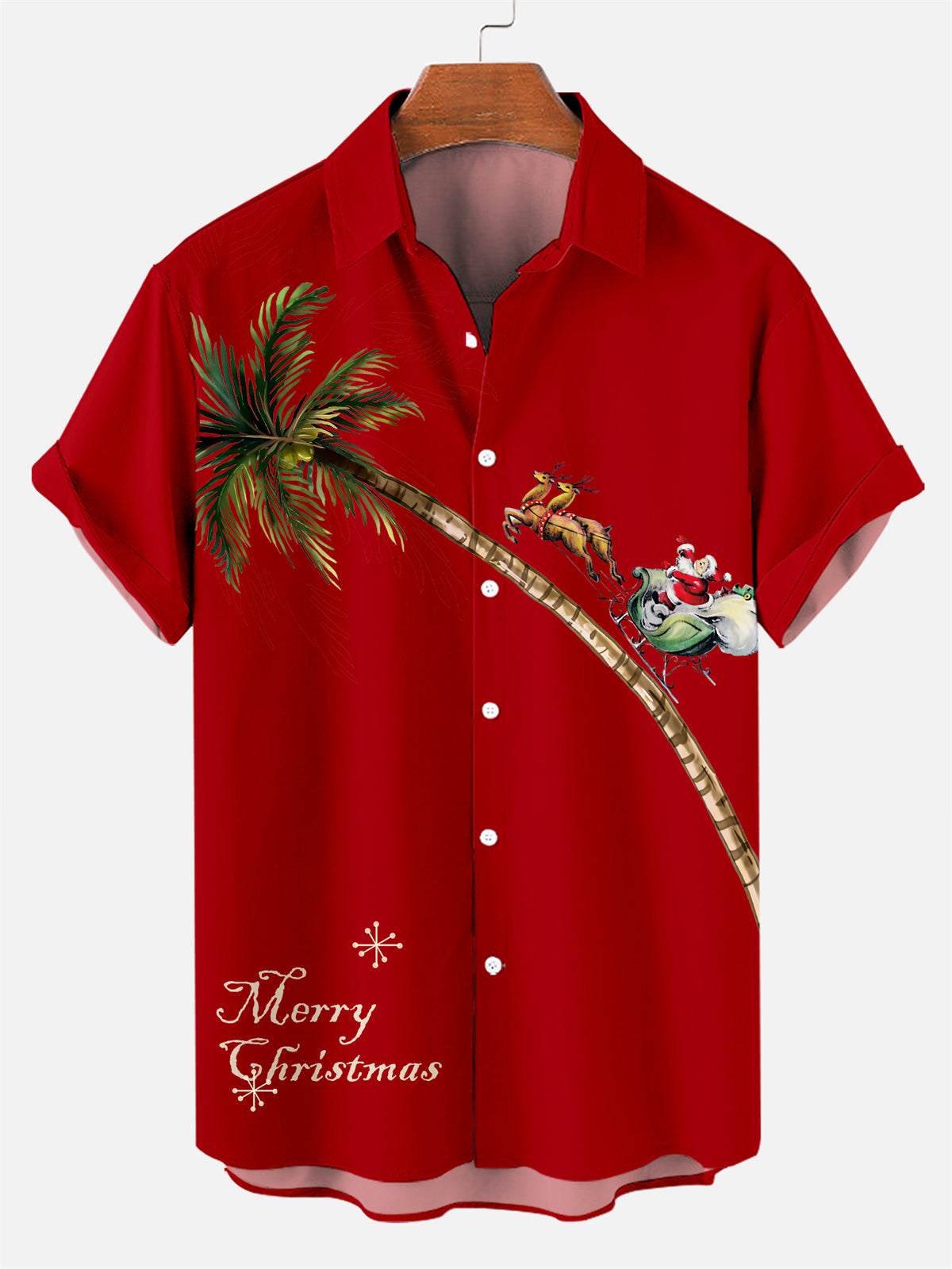 Men's Christmas Creative Design Short Sleeve Shirts PLUSCLOTHESMAN