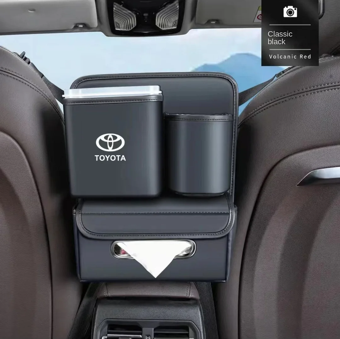 Car multifunctional armrest box leather storage bag