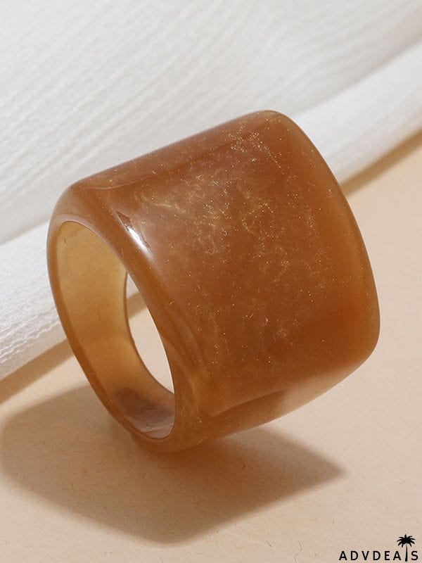 Original Vintage 6 Colors Acrylic Geometric Ring