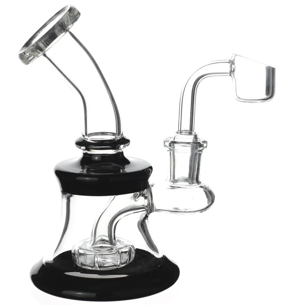 The Awesome Two Tone Mini Shower Glass Dab Rig Mini Bong With Shower Head Percolator