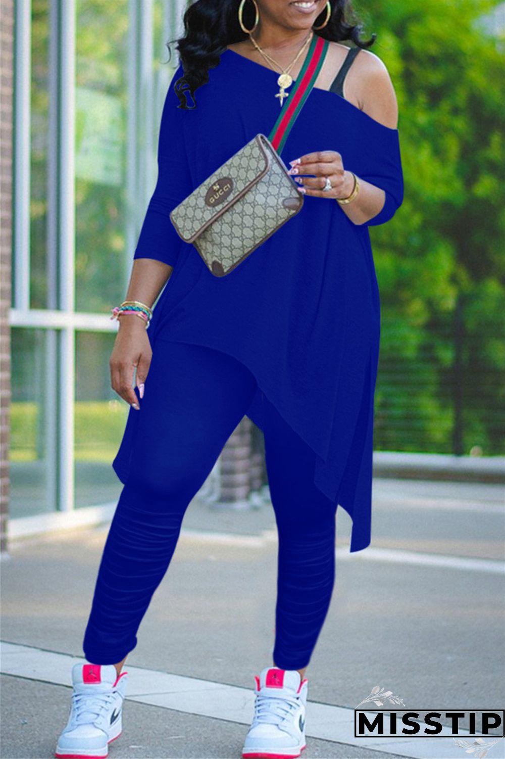 Grey Fashion Sexy Casual Solid Straight Long Sleeve Two Pieces
