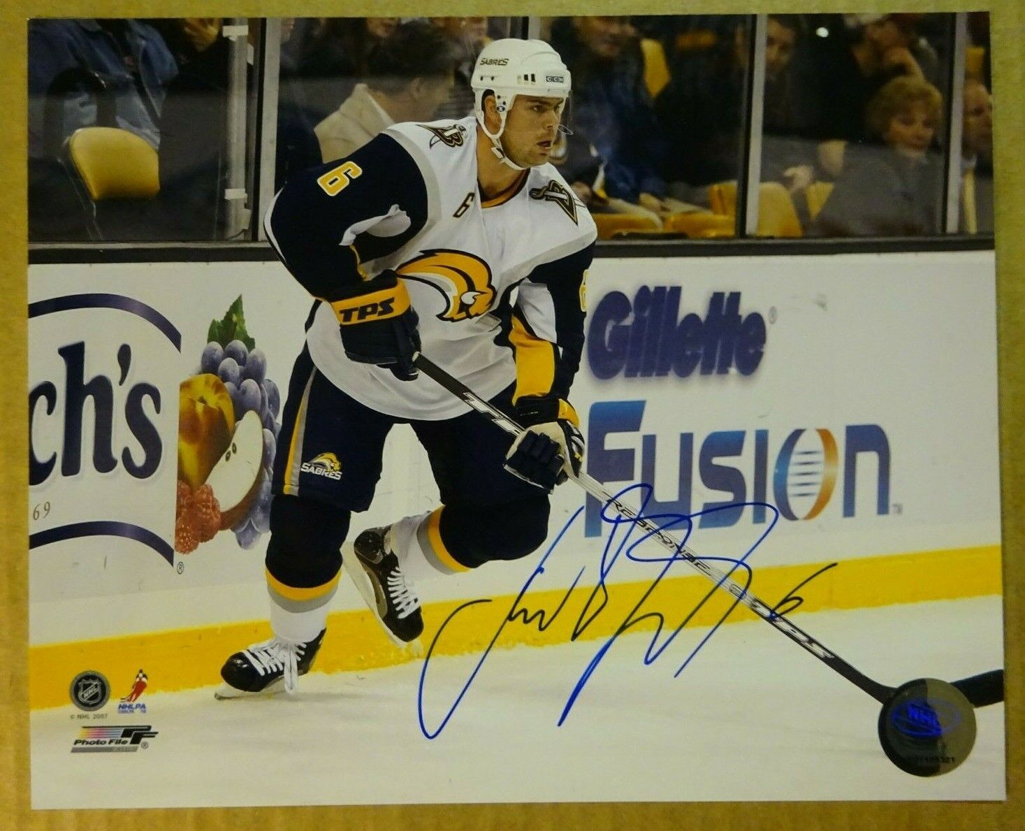 Autographed JAROSLAV SPACEK Signed Buffalo Sabres 8x10 Photo Poster painting File