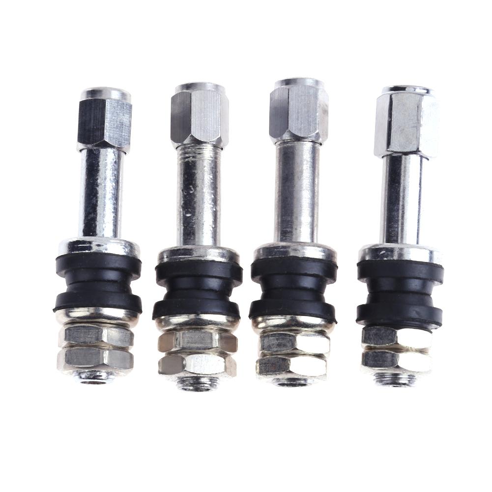 

4pcs Bolt-in Aluminum Tubeless Wheel Tire Valve Stems with Dust Caps, 501 Original