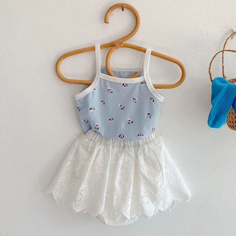 New 2021 Summer Infant Baby Jumpsuits Girls Sleeveless Floral Clothes Baby Girls Clothing Baby Cute Rompers