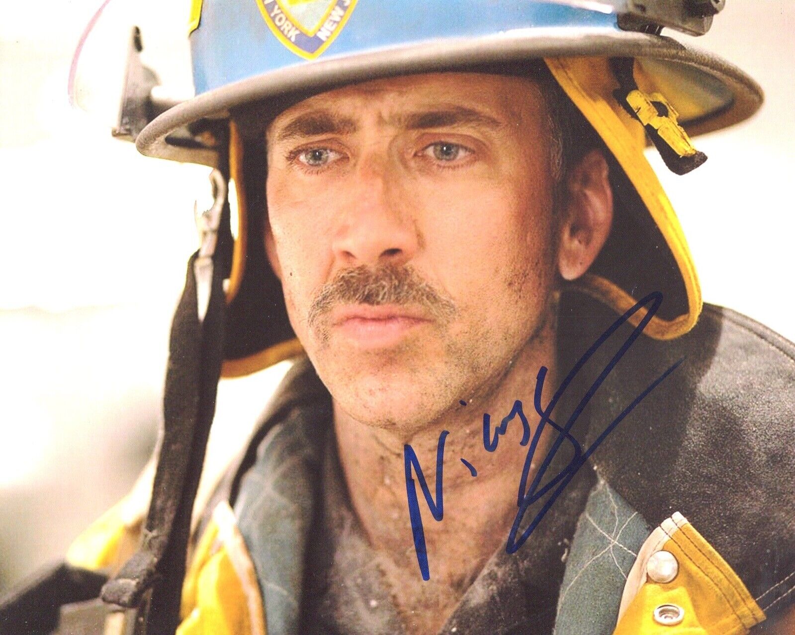 World Trade Center movie 8x10 scene Photo Poster painting signed by actor NICOLAS CAGE