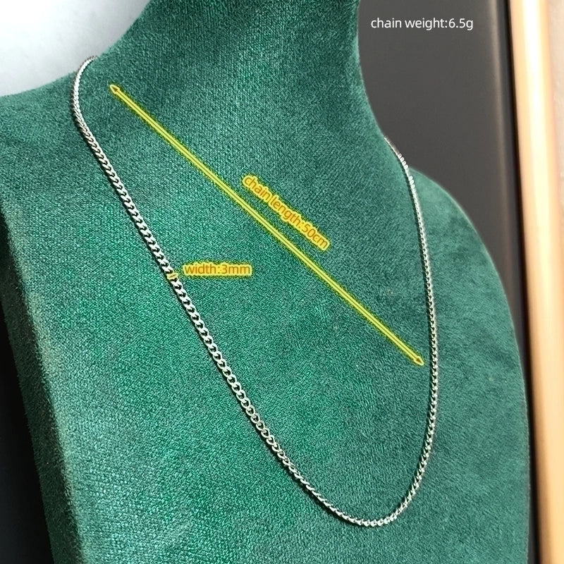 Titanium Steel 18K Gold Plated Minimalist Plating Solid Color Necklace