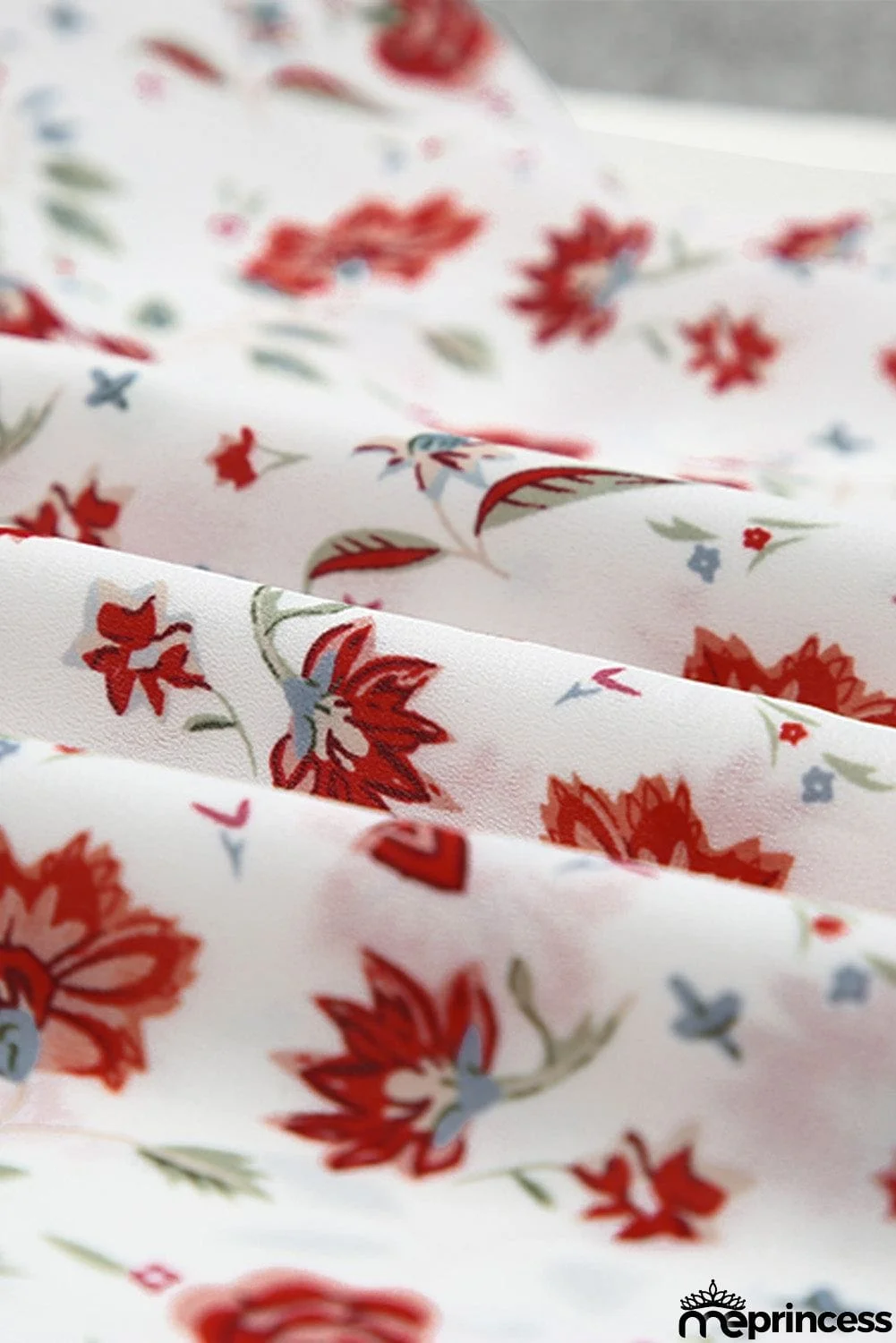 Smocked Frilled Boho Floral Print Halter Tank Top