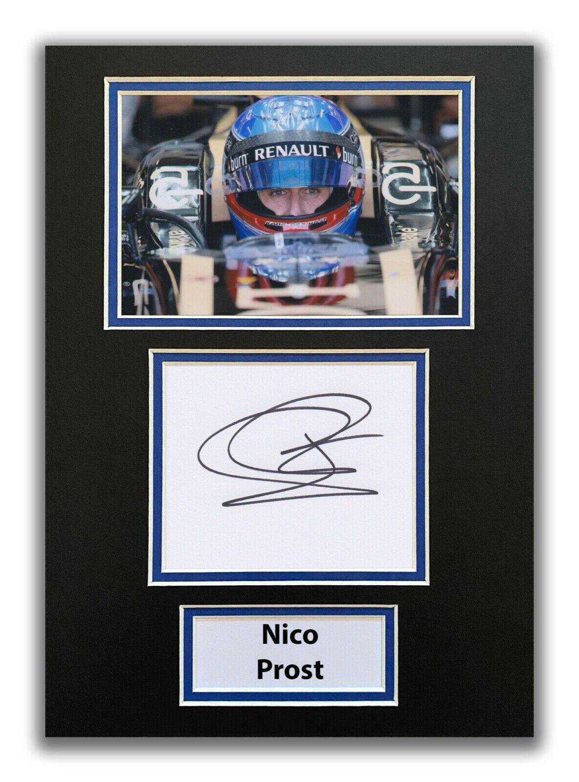 NICO PROST HAND SIGNED A4 MOUNTED Photo Poster painting DISPLAY - LOTUS - AUTOGRAPH.