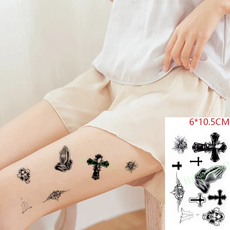 Waterproof Temporary Tattoo Stickers Angel Wings Fake Tatto Flash Tatoo Neck Hand Back Foot Body Art for Girl Women Men Kids