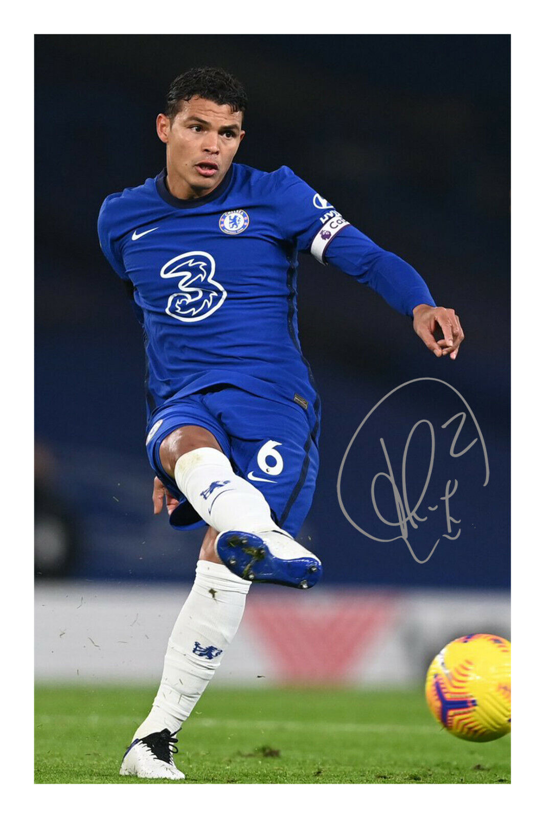 Thiago Silva Signed A4 Autograph Photo Poster painting Print Chelsea FC