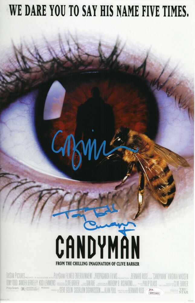 Clive Barker Tony Todd Signed 11x17 Photo Poster painting Autograph Candyman  V1