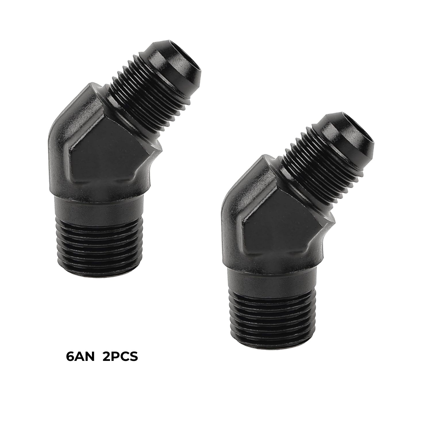 AlloyWorks 2pcs 6AN Male Flare to 3/8