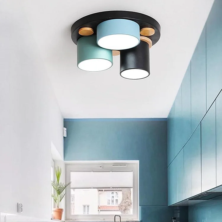 Rounded Cylindrical LED Modern Ceiling Lights Flush Mount Lighting - Appledas