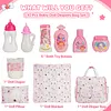 17"-22" Pink Folding Bed Bag 10 Pcs Reborn Baby Doll Accessories Set - RBBI-Myrebornbabydoll&reg; Myrebornbabydoll&reg;
