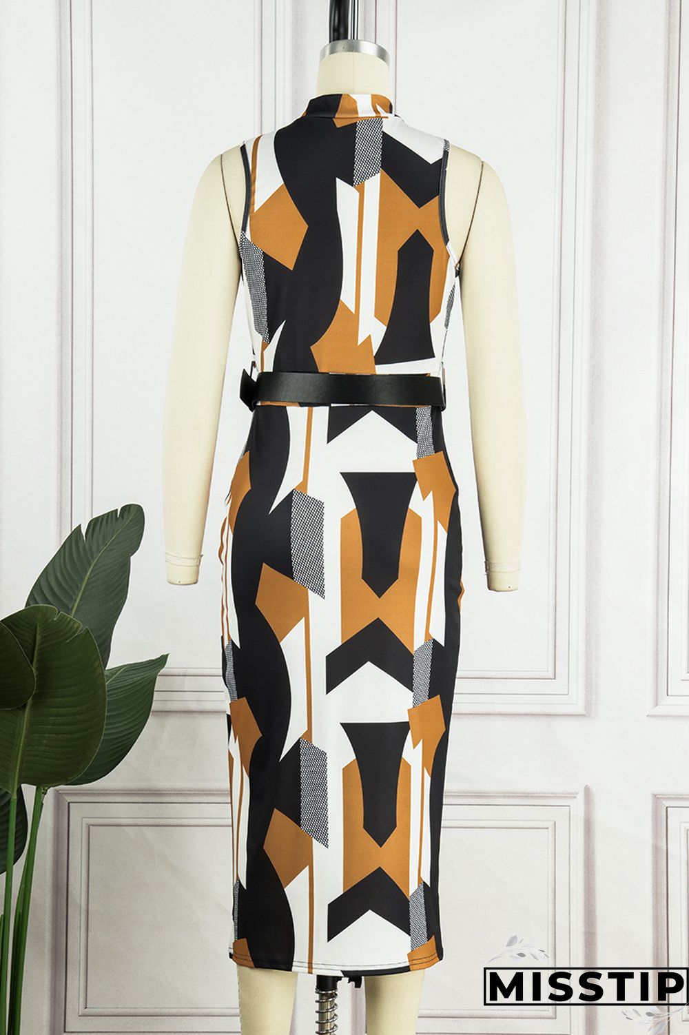 Pink Casual Print Solid Patchwork Sleeveless Dress Dresses