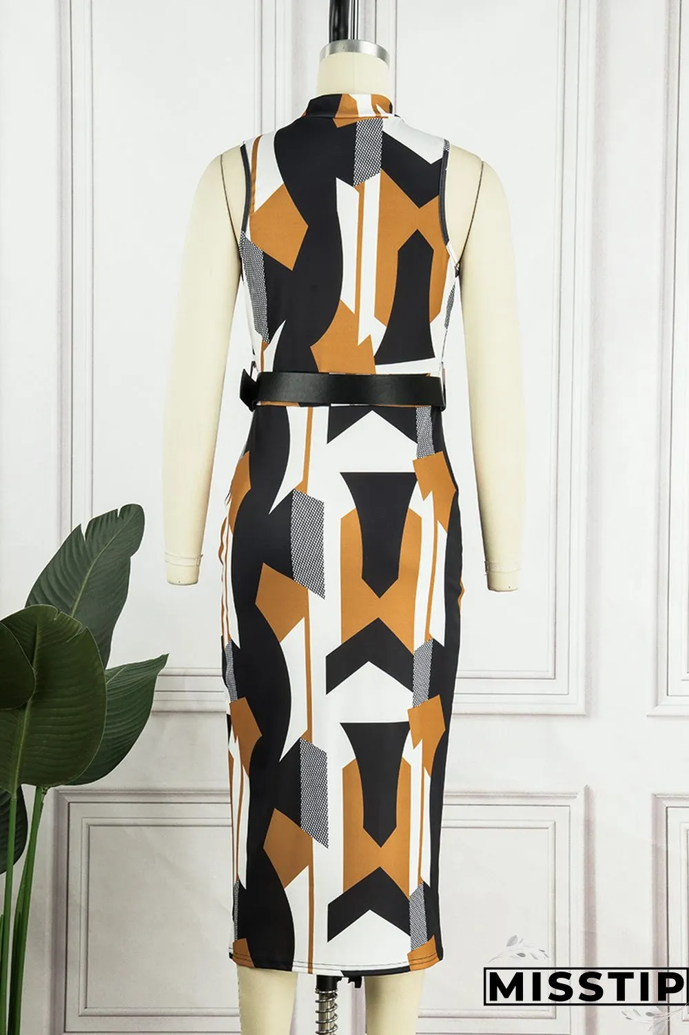 Pink Casual Print Solid Patchwork Sleeveless Dress Dresses
