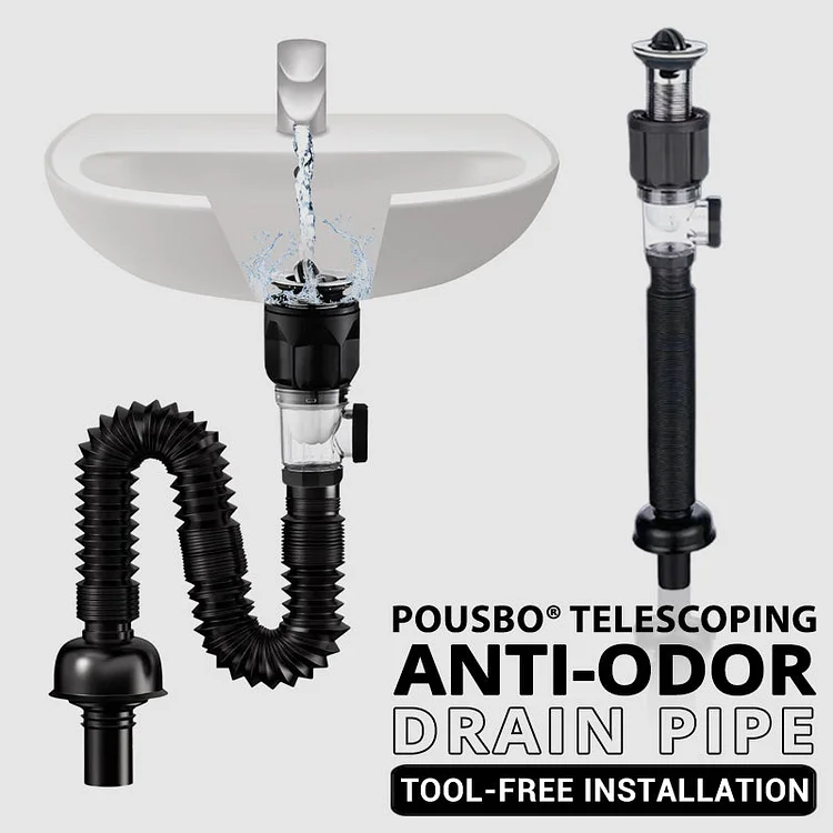 📢📢50 % Rabatt!! ⏰🔥🛠️ Teleskopierbares, geruchsdichtes Abflussrohr 🚿💨🧰 Flexibel, dicht & ultra-langlebig✨