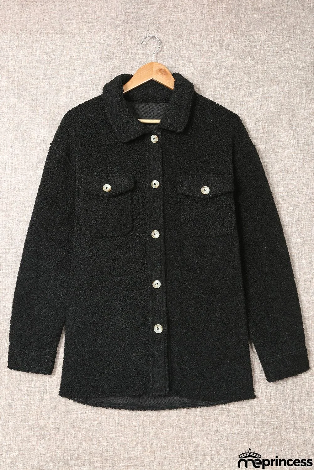 Flap Pockets Button Front Jacket
