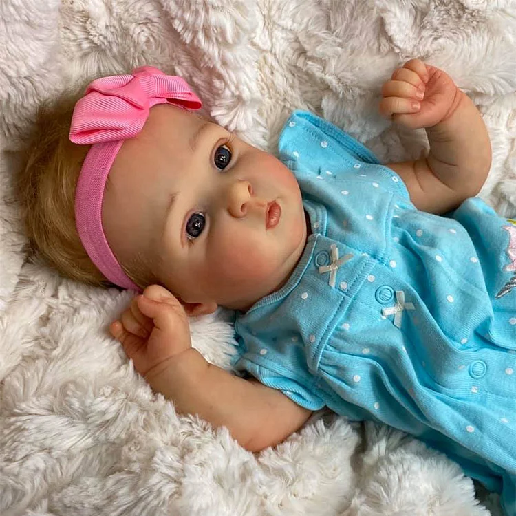 [New Series!]20'' Newborn Realistic Reborn Baby Girl Doll with Bottle and Pacifier Named Sanday
