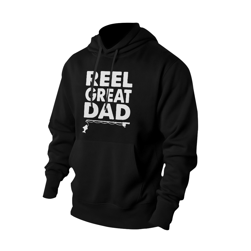 Fishing Enthusiast Father: 'Reel Great Dad' - Dad's hoodies