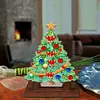 DIY Wooden Diamond Painting Xmas Tree Desktop Ornaments Double Side Printed Desk Decor Kits