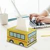 5D DIY Diamond Painting Handmade Crystal Square Tissue Box Kit (School Bus)