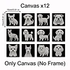 12pcs/set Unframed Pearl Painting Canvas Art Handmade Pearl Material Art Kit Living Room Decor (15x15cm)