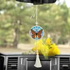 2Pcs Wooden Double Sided Diamond Art Hanging Tassel Suncatcher Pendant Kits