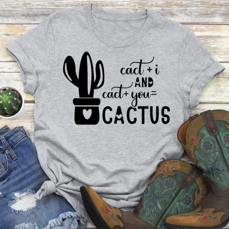 PSL-Nature Lover-Funny Cactus  T-shirt Tee -02606