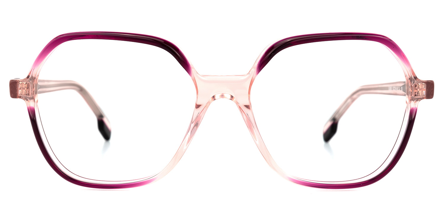 Happy Lila Geometrisch Brille Lila