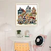 Colored Houses-18CT Stamped Cross Stitch 40*40cm/15.75*15.75in