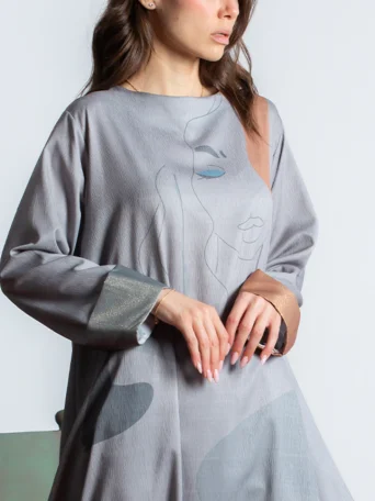 High Fashion Graphic Print Dress-inspireuse