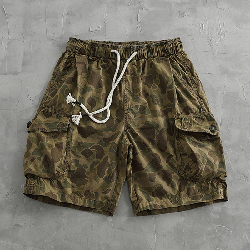 Vintage German Camouflage Cargo Shorts