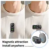 Compact Panoramic Action Camera Anti-Shake WiFi Mini Sports Camera 2.0in Flip Screen with Magnetic Neck Strap for First-person View Shooting