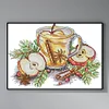 Apple Afternoon Tea-14CT Stamped Cross Stitch 26*19cm/10.24*7.48in