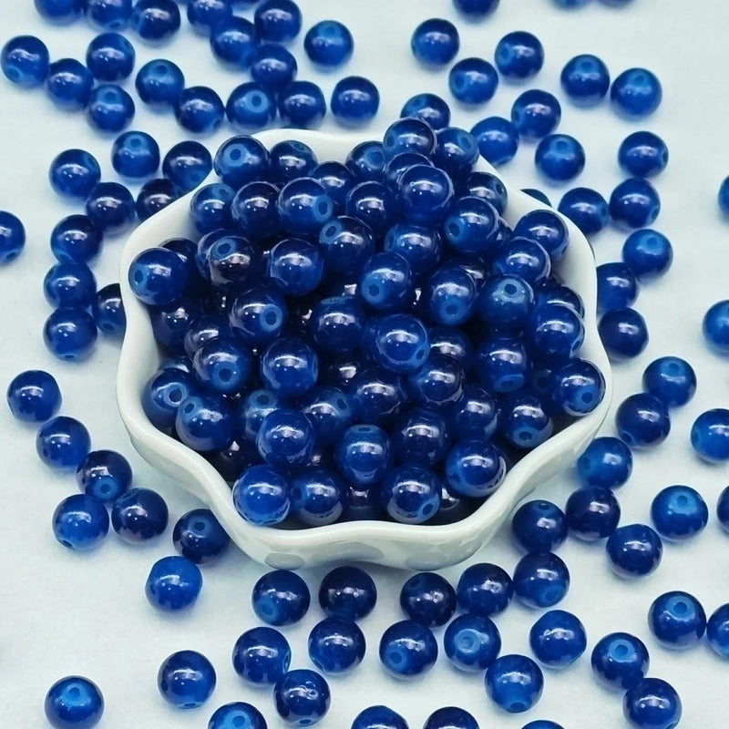 50 PCS/Package Diameter 4mm Diameter 6 Mm Glass Round Beads
