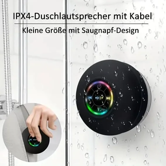 Weihnachtsvorverkauf SPAREN Sie 49 %🎄Wasserdichte kabellose Bluetooth-Lautsprecher für das Badezimmer mit LED-Licht