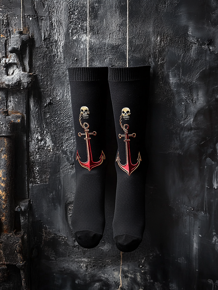 Pirate ship anchor socks 8311