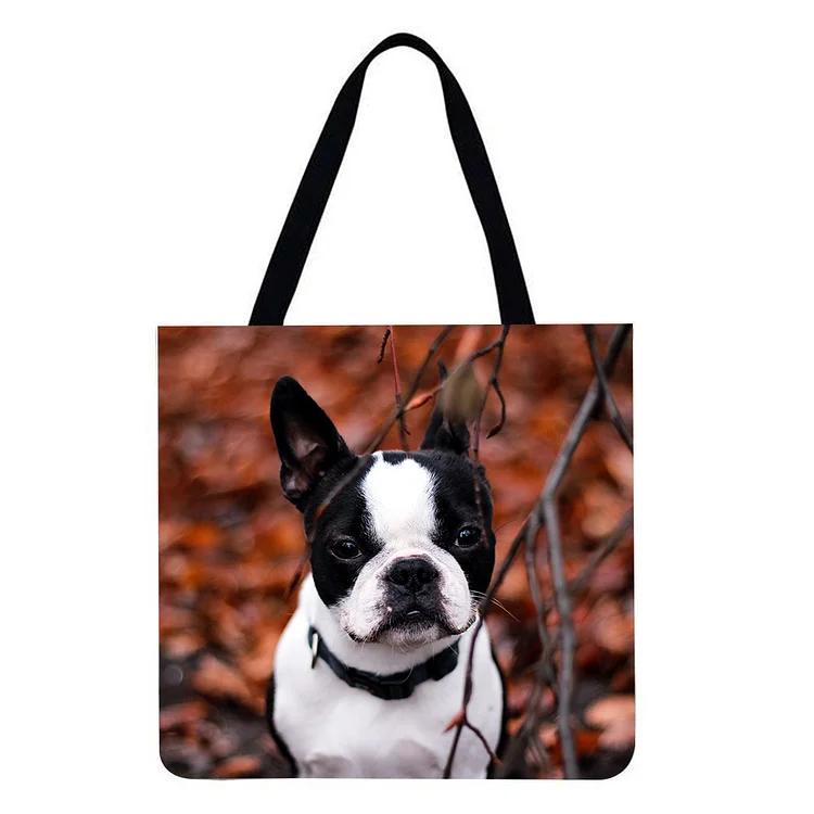 Bulldog - Linen Tote Bag