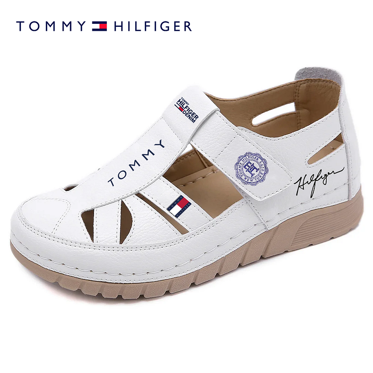 Lehké sandály na klínu Tommy® 2025 s masážním řemínkem