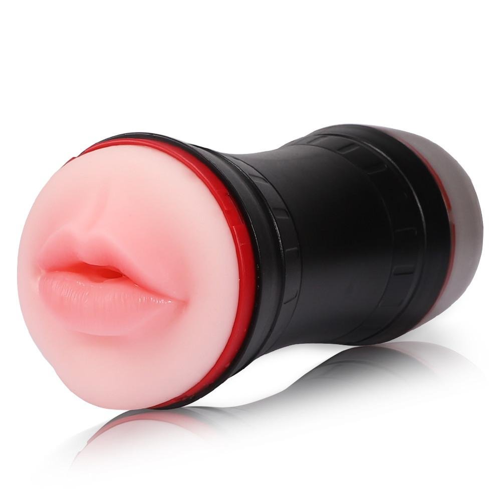 2 In 1 Realistic Textured Vagina Mouth Pocket Pussy Stroker-FUNSEXDOLLS