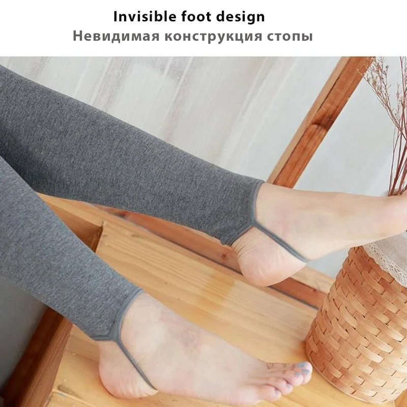 FINETOO Winter Velvet Leggings Body Slimming Cold-resistant Woman Striped Waist Legging Stretchy Comfortable Warm Fleece Pants