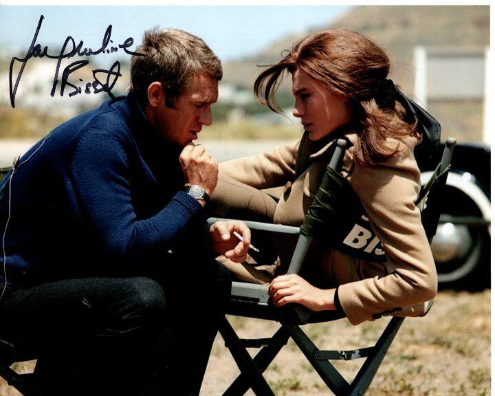 JACQUELINE BISSET signed autographed BULLITT w/ STEVE MCQUEEN Photo Poster painting