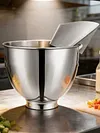 Pour Shield Stainless Steel Food Processor Attachment Safety Shield for Kitchen Aid Stand Mixers and Dishwasher Safe