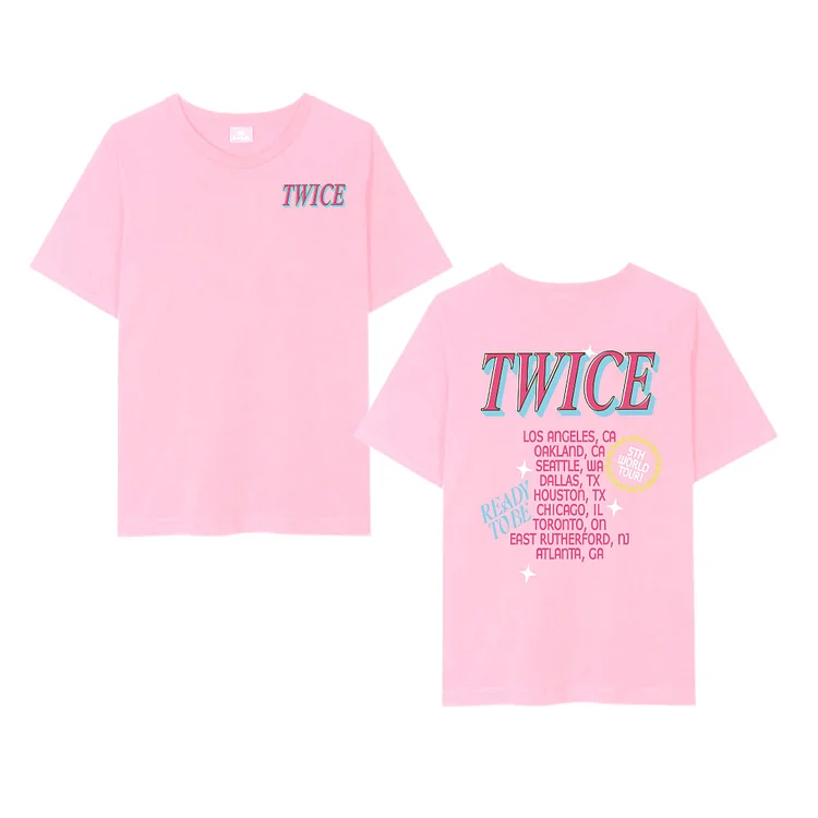 TWICE 5th World Tour READY TO BE US Heart T-shirt