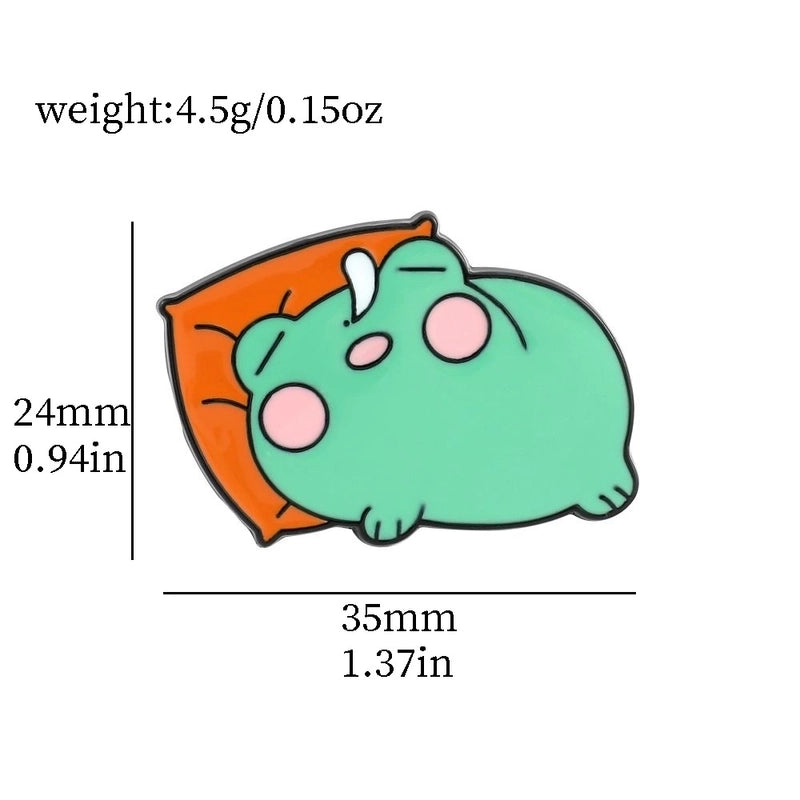 Cartoon Style Cute Funny Pin Cartoon Frog Alloy Stamping Stoving Varnish Plating Unisex Brooches