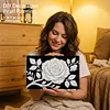 DIY Pearl Painting Rose for Home Wall Decor with Frame(20x30cm)