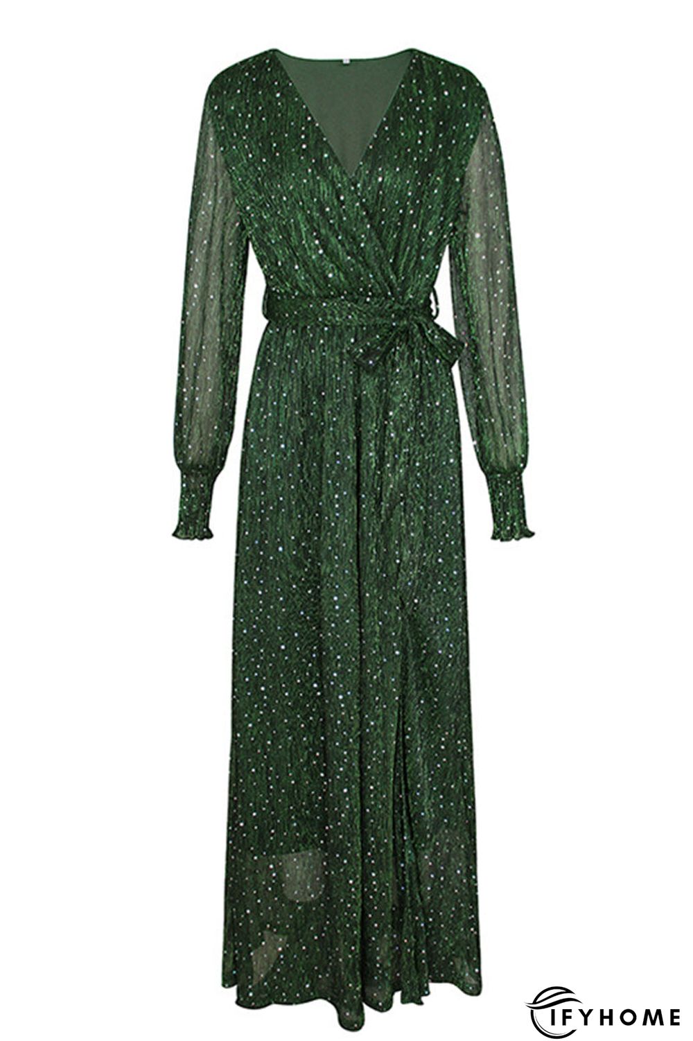 Elegant Formal Solid With Belt V Neck A Line Dresses(5 Colors) | IFYHOME