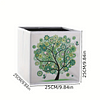 5D Diamond Painting Folding Storage Basket Box Embroidery Cross-stitch Picture Art Craft For Home Closet Cabinet Bedroom Toy Sundry Organizer (Season Tree)