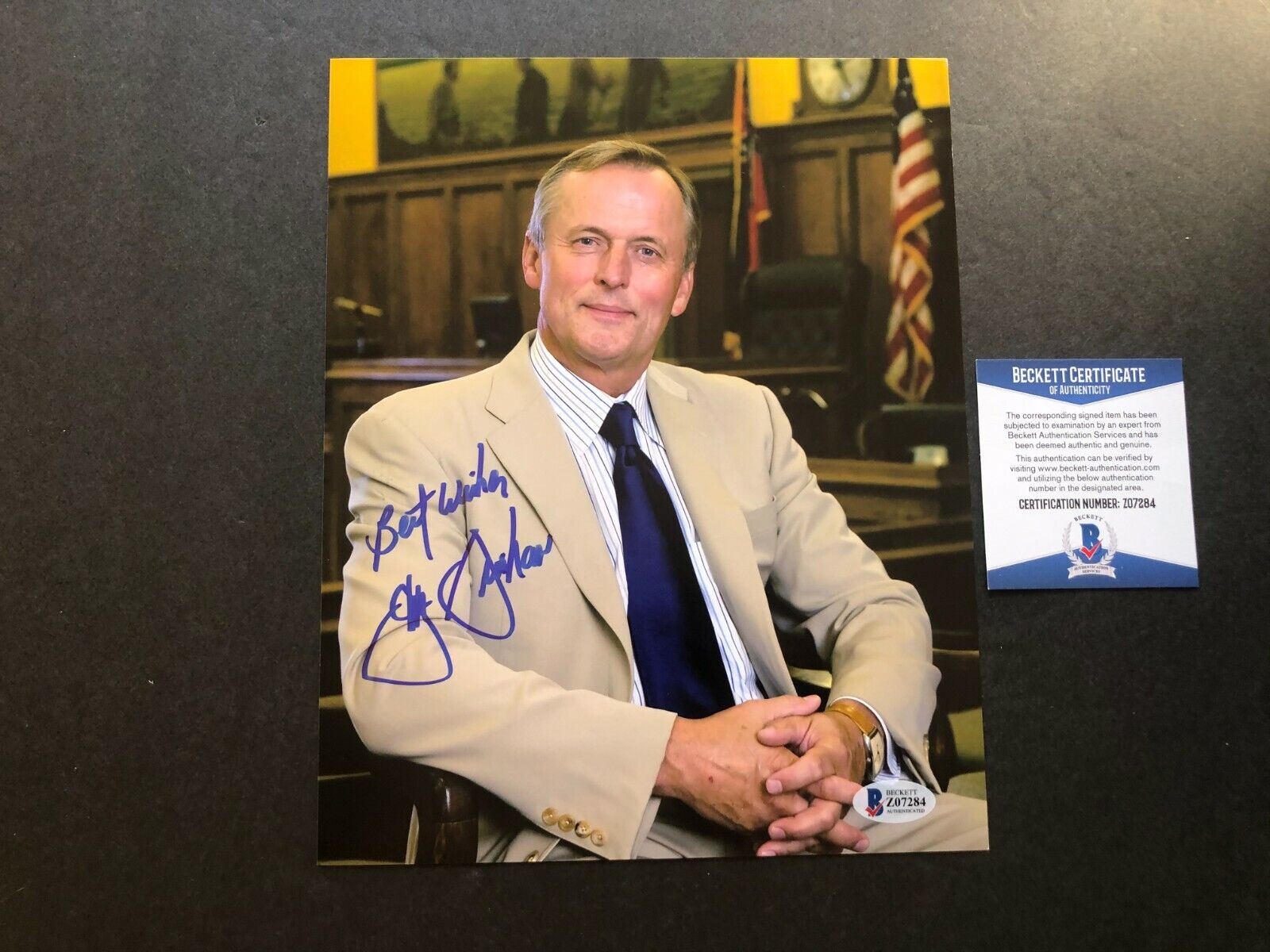 John Grisham Rare! signed autographed author 8x10 Photo Poster painting Beckett BAS coa